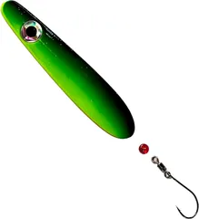 Troutwerk 15g Inline Blinker - Meerforellenblinker Grün/Gelb/Rot