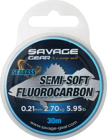 Savage Gear Semi-Soft Fluorocarbon Seabass 0.21mm 2.7kg 30m Clear