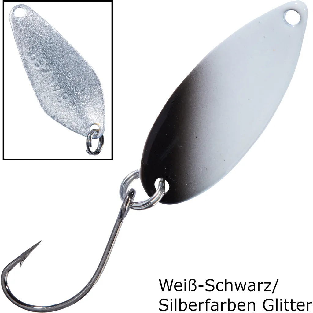 Balzer Spoons Pro Staff Series Catcher 2g Weiß-Schwarz/Silberfarben Glitter