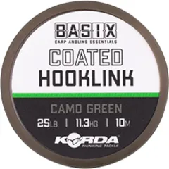 Korda Basix Coated Hooklink 11.3kg Camo Green