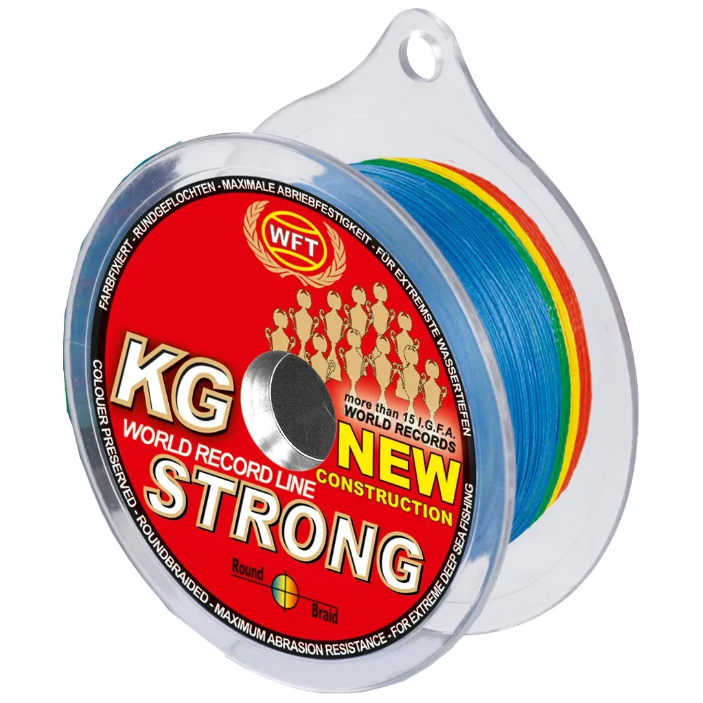 WFT KG STRONG Geflochtene Angelschnur 0.25mm 39kg Multicolor
