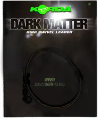 Korda Dark Matter Leader Ring Swivel 30cm 13,6kg Weed