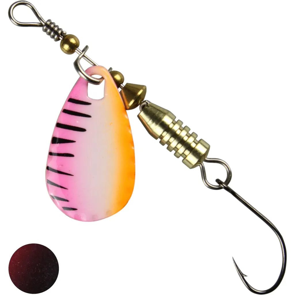 FTM Forellen Blinker Spinner 2.5g Bunt Mit Schwarzen Streifen Silber Rot