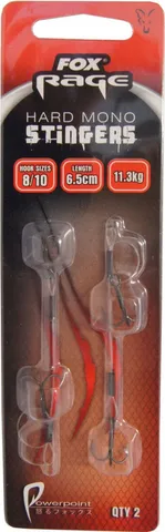 Fox Rage Hard Mono Stinger Angsthaken Zusatzhaken #8+#10 11.3kg 6.5cm