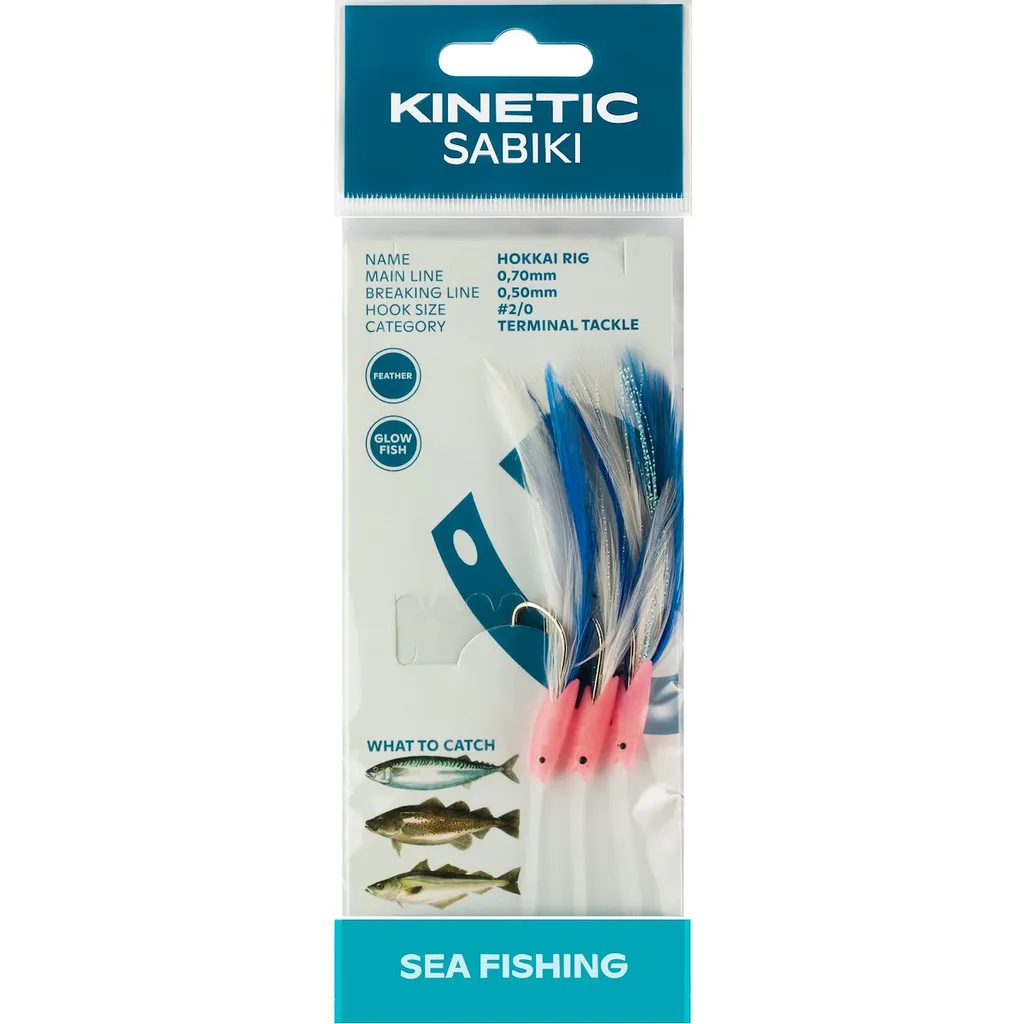 Kinetic Sabiki Hokkai Fertigmontagen 115cm 0.7kg 1pc #2/0 Pink