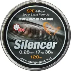 Savage Gear HD8 Silencer Braid 120m 0.12mm 6.3kg Green