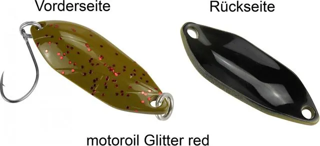 FTM Spoon Hit Spoon 3.3g Motoroil Glitter Red