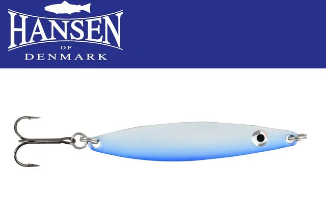 Hansen Fight Meerforellenblinker 18g Weiß/Blau