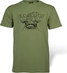 Black Cat Military Shirt T-Shirt Cotton