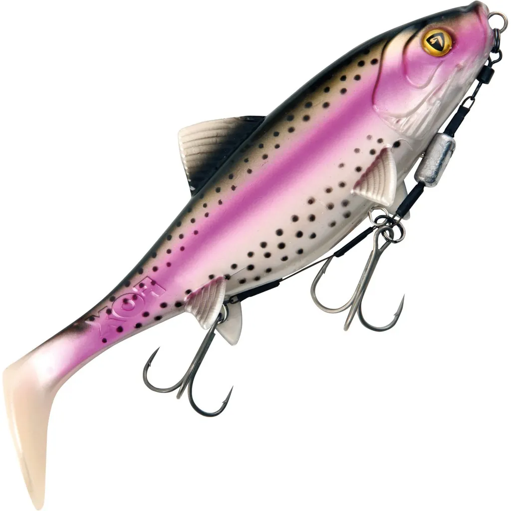 Fox Rage Replicant Shallow Gummiköder 18cm 65g UV Original Rainbow Trout