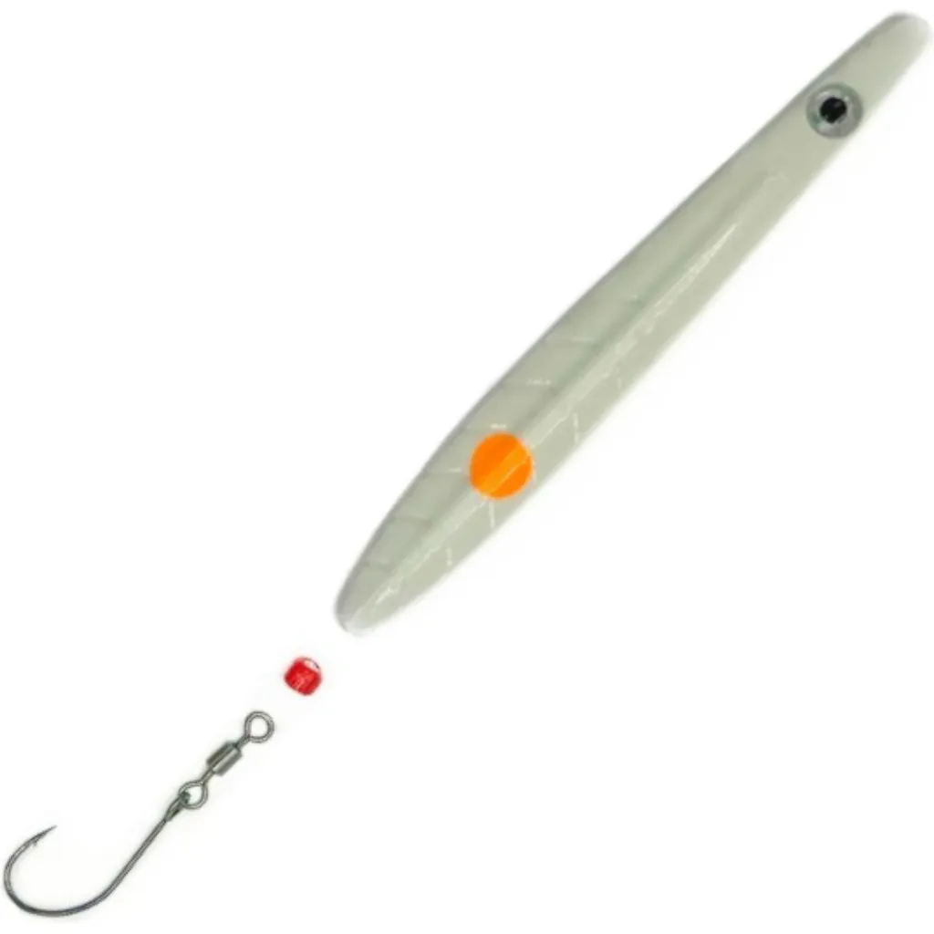 Troutwerk ParaLAXX Meerforellenblinker 5g 6,5cm Weiß Oranger Punkt