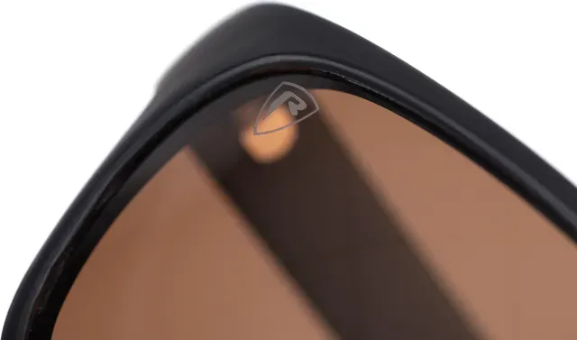 Fox Rage Matt Black Polarized Glasses Wrap Brown