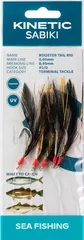 Kinetic Sabiki Rooster Tail Ready-made Rigs #2/0 130cm Black Copper Flash