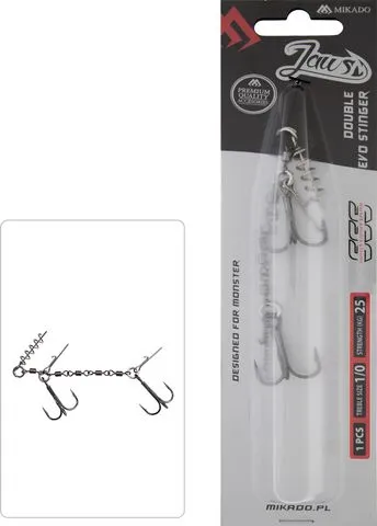 Mikado JAWS Double Evo Stinger - 1/0 size, 1 pieces