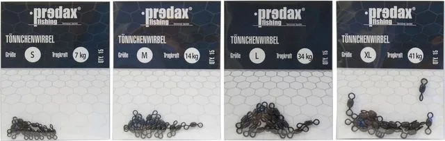 Predax Swivels 60pcs Tönnchenwirbel schwarz
