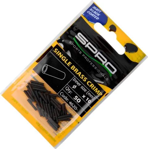 Spro Matt Black Single Brass Crimp Crimps 1.2mm