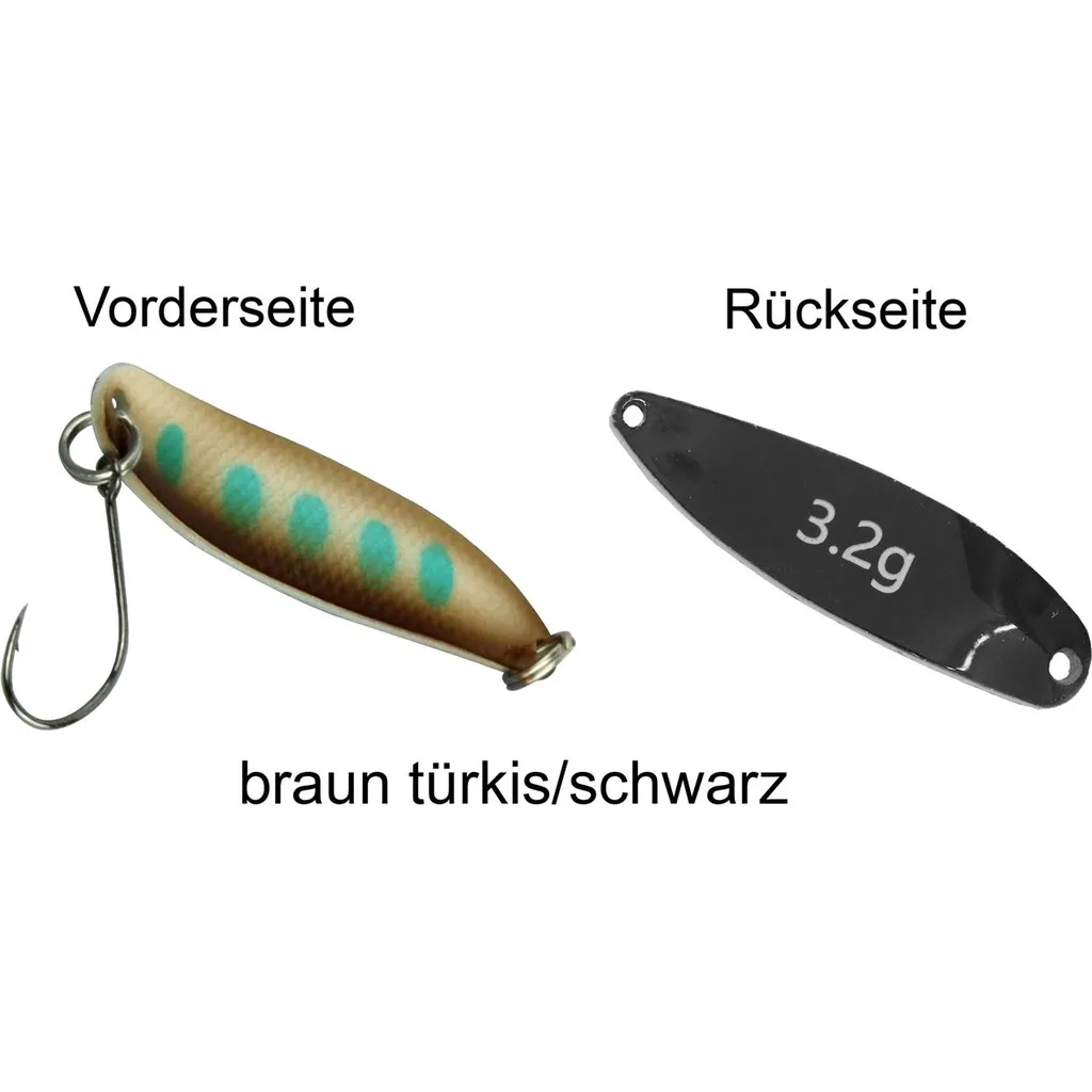 FTM Spoon Hammer 3.8cm 3.2g Braun Türkis/Schwarz