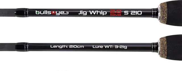 Bullseye Jig Whip Travel 2.0 210 3-21g Spinning Rod