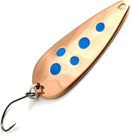 Troutwerk Spoon 4cm 5g Copper/Blue Dots Single Hook
