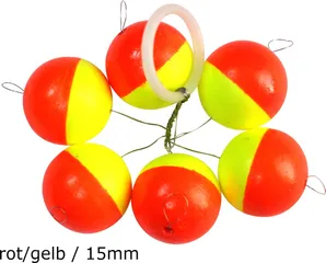 FTM Trout Piloten rund 15mm Red/Yellow