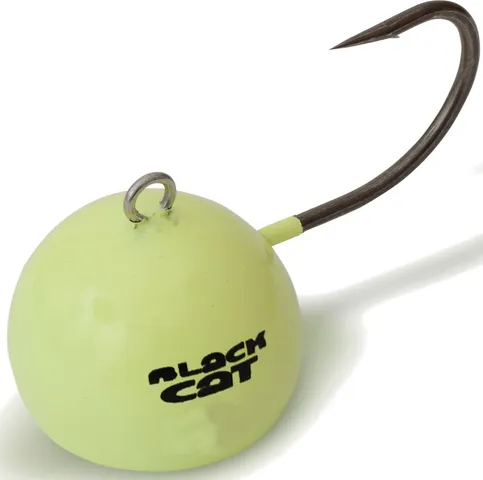 Black Cat Fire-Ball Jig Head #6/0 160g Glow In The Dark