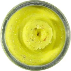 Berkley PowerBait Natural Glitter Forellenteig Sunshine Yellow Glitter / Leber