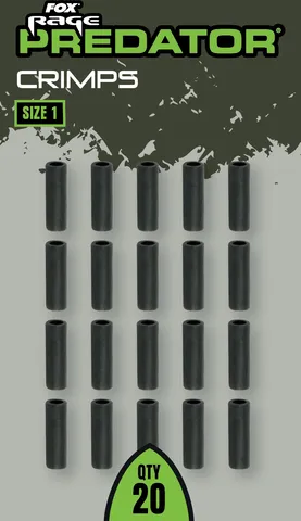 Fox Rage Predator Crimps Size 2 20pcs Black Nickel