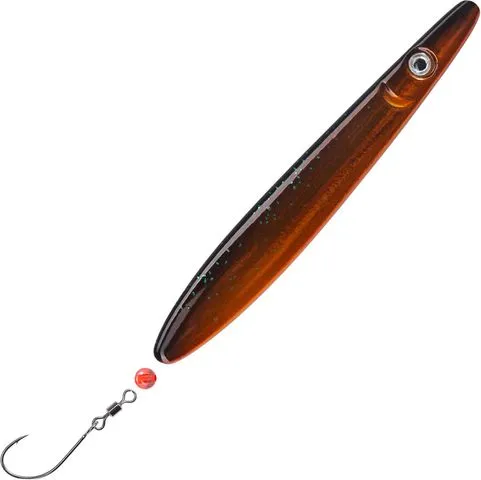 Troutwerk Inline Blinker 7.4cm 16g Schwarz Grünglitter Kupferfarben