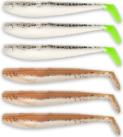 Quantum Q-Paddler Power Packs Gummiköder 8cm salt&pepper UV-tail + sand goby