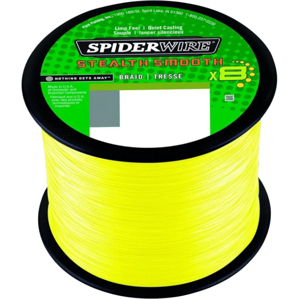 Spiderwire Stealth Smooth8 X8 PE Braid 0.15mm 16.5kg Hi-Vis Yellow