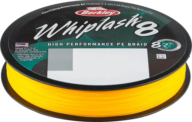 Berkley Whiplash 8 Geflochtene Schnur 300m 0,16mm Yellow