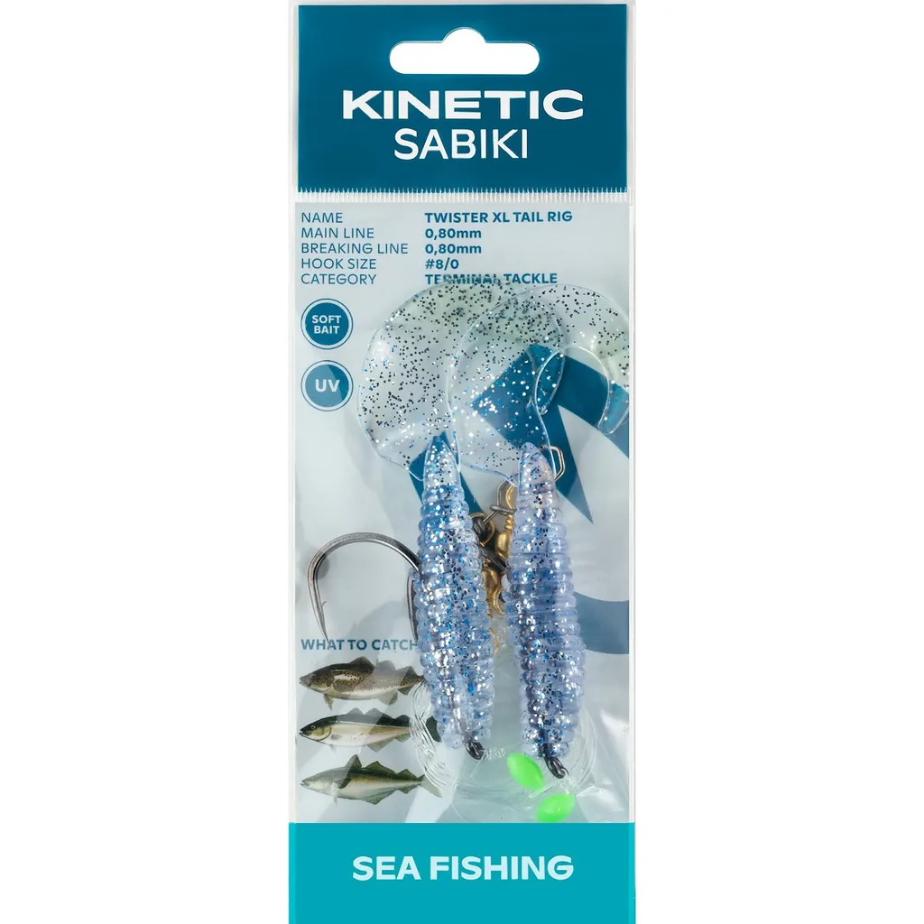 Kinetic Sabiki Twister XL Fertigmontage #8/0 130cm Blue/Silver
