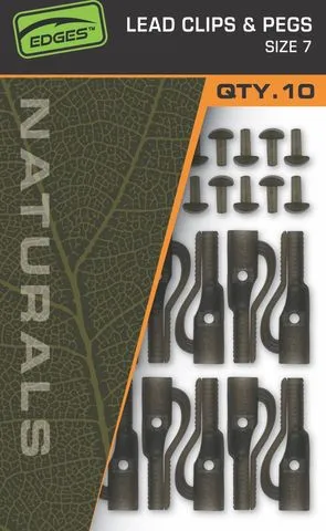 Fox Edges Naturals Bleiklammer 7 10pcs Dark Green