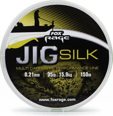 Fox Rage Jig Silk Braided Line 0.21mm 15.9kg 120m Fluro Green