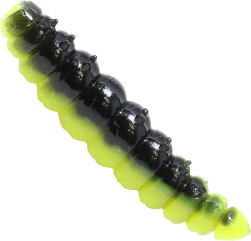 FTM Omura Baits Larvy Käse Gummiköder 4.5cm Schwarz / Frühlingsgrün