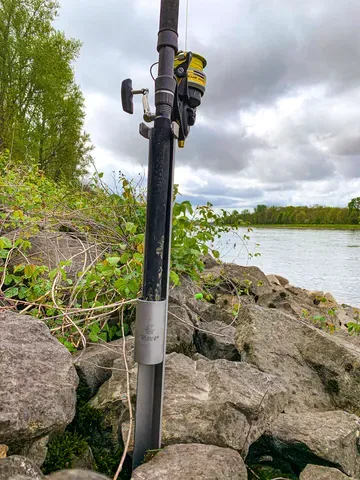 Black Cat Edelstahl Rutenhalter 85cm Ground Mount