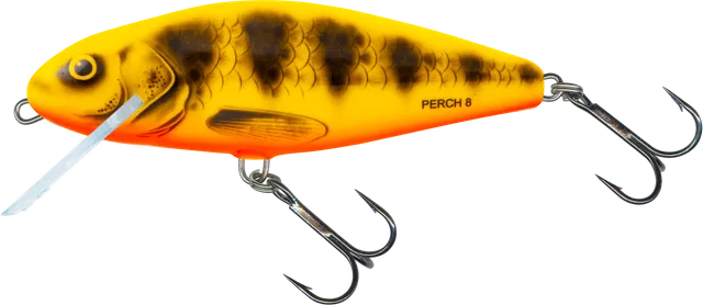 Salmo Perch Floating Crankbait 8cm 0.5–2m 13g Yellow Red Tiger