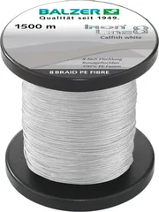 Balzer Iron Line 8 Catfish Braided Line 0.6mm 75.5kg White