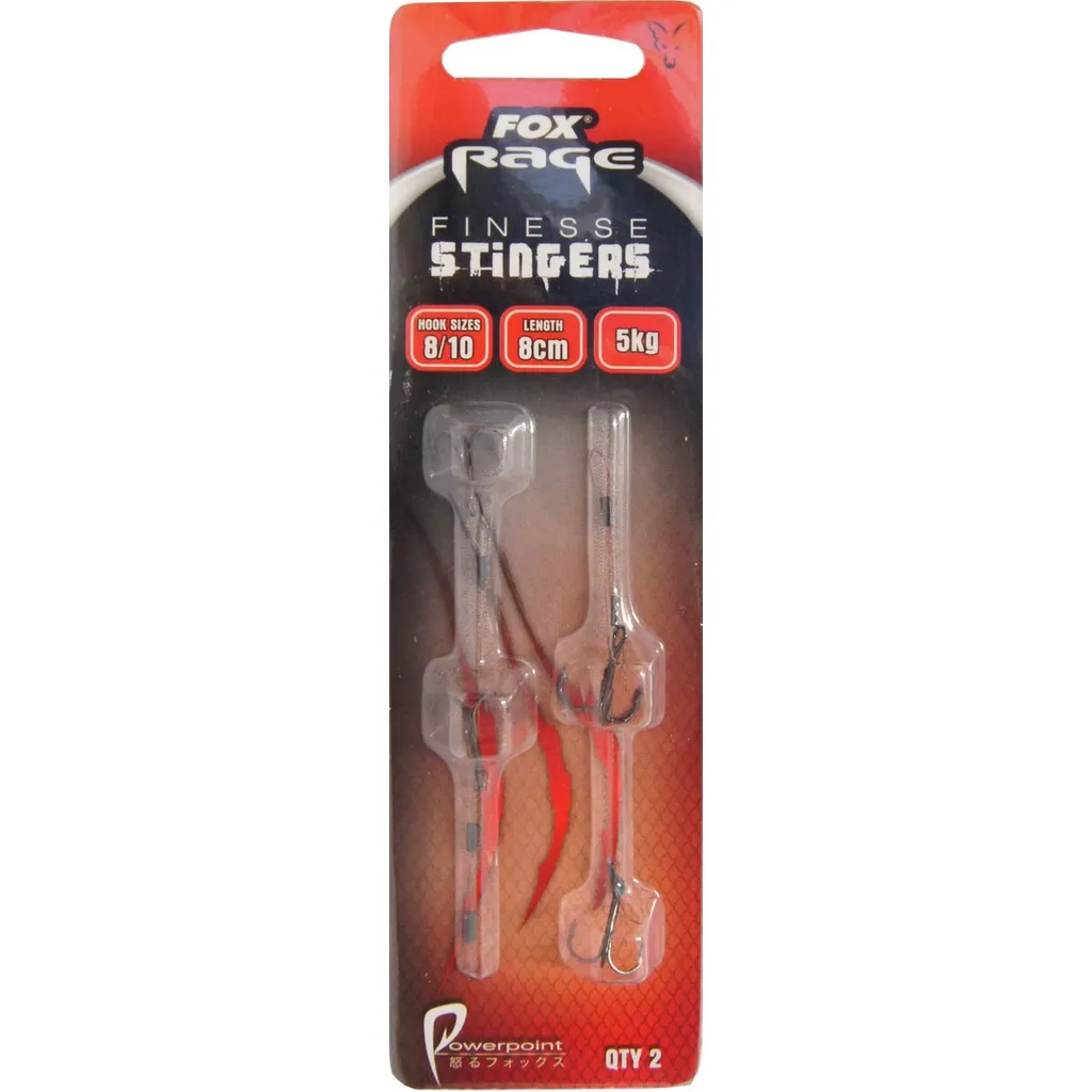 Fox Rage Finesse Stinger Angstdrillinge Double #8 & #10 5kg 8cm