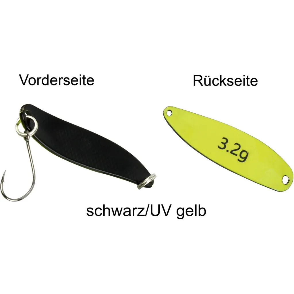 FTM Spoon Hammer 3.8cm 3.2g Schwarz/UV Gelb