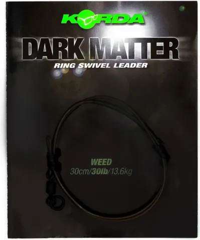 Korda Dark Matter Leader Ring Swivel 30cm 13,6kg Weed