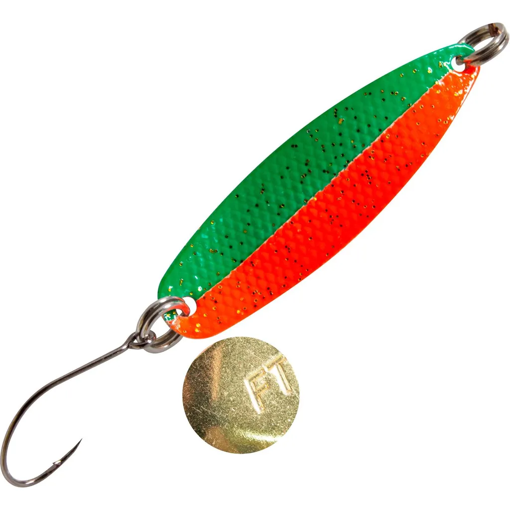 FTM Spoon Hammer 3.8cm 3.2g Grün-Rot mit Glitter/Gold