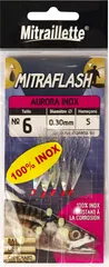 Ragot Mitraflash Aurora Makrelenvorfach 5 Haken Größe 4 0,35 mm Inox