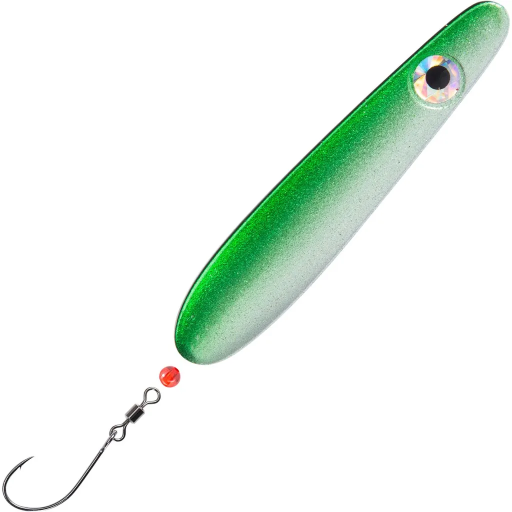 Troutwerk Inline Blinker Meerforellenköder 93290 7,4cm 22g Dunkelgrün Silberfarben