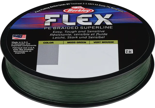 Berkley Flex Braid Braided Line 275m 0.20mm 6.8kg Moss Green