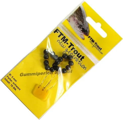 FTM New Generation Gummiperlen 5mm 16pcs Schwarz