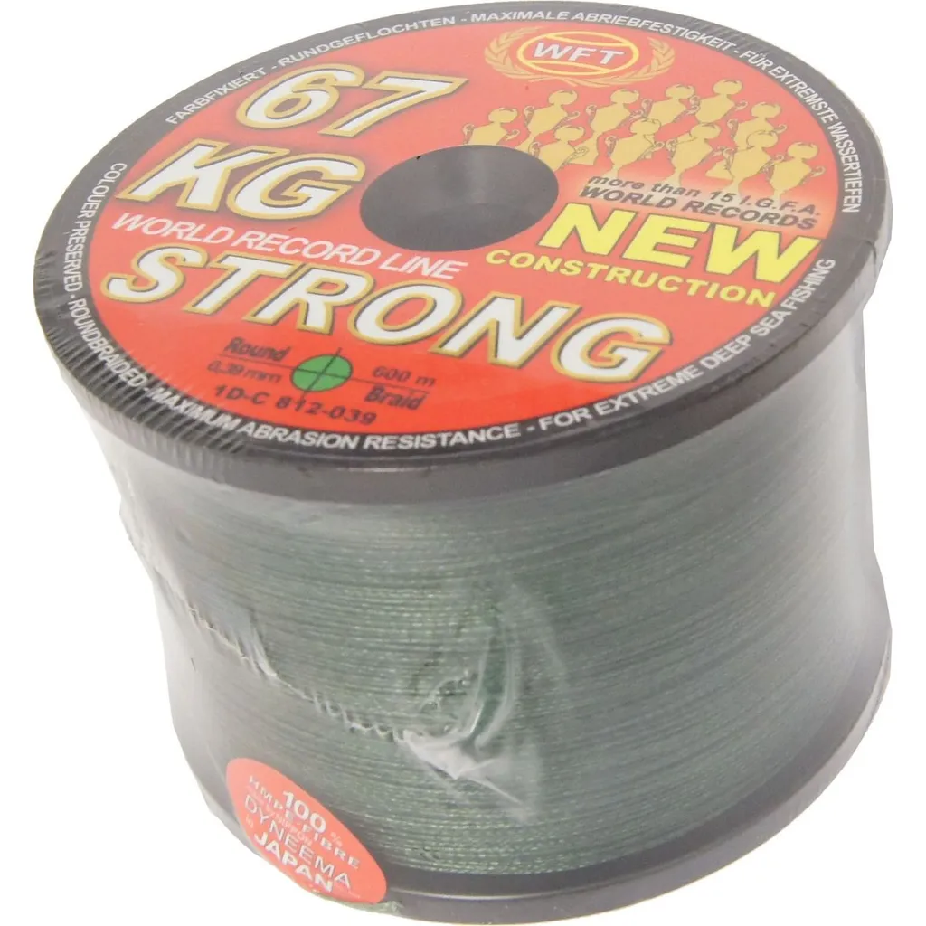 WFT KG STRONG Geflochtene Schnur 0.39mm 67kg Grün