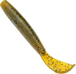 Strike King Rage Ned Cut-R Worm 7.5cm 9pc Green Pumpkin