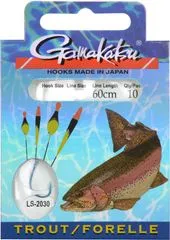 Gamakatsu Trout Float Ready-made Rig 10pcs 60cm LS-2030 Monofilament
