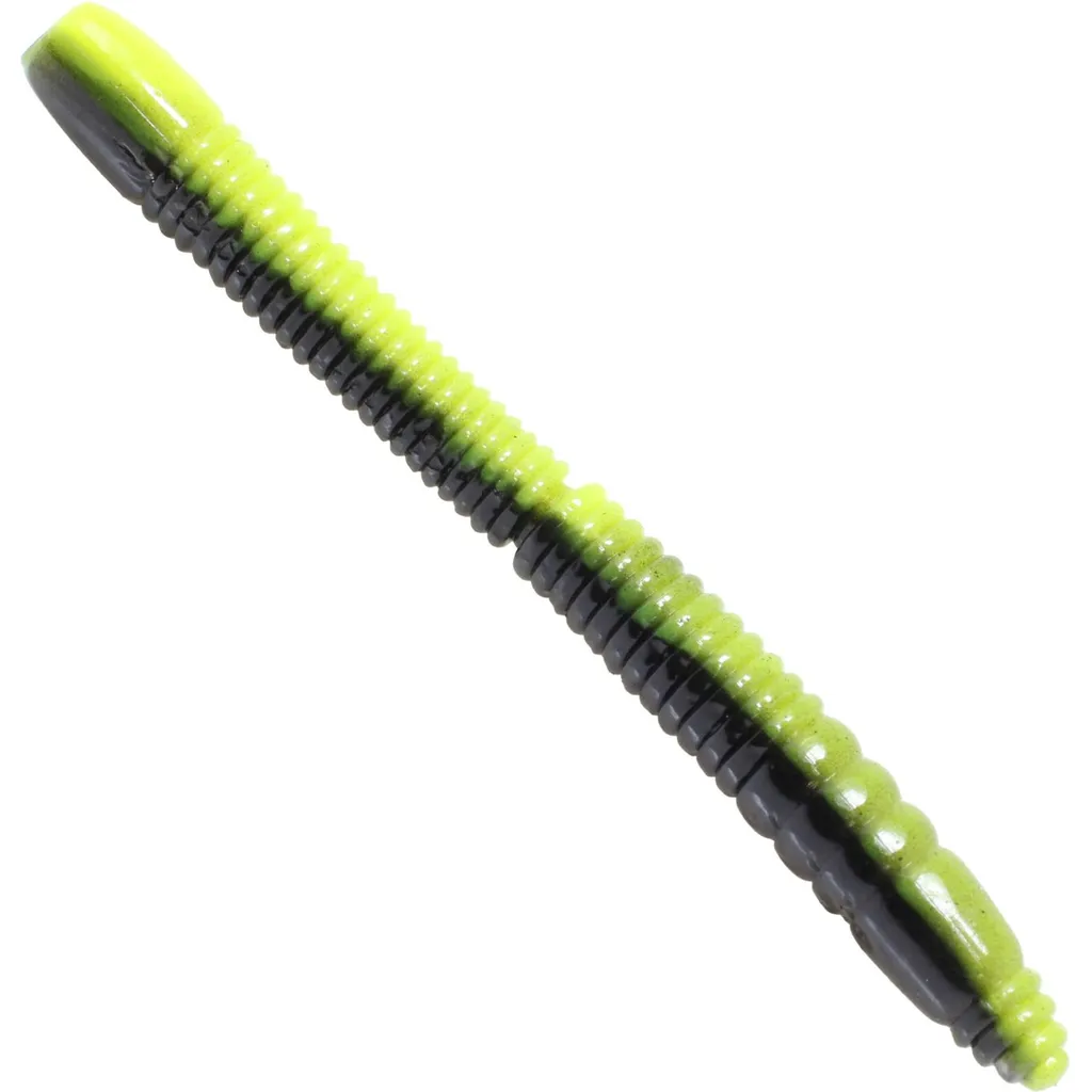 FTM Omura Baits Wurmy Gummiköder 6,5cm 15,8g Schwarz Frühlingsgrün